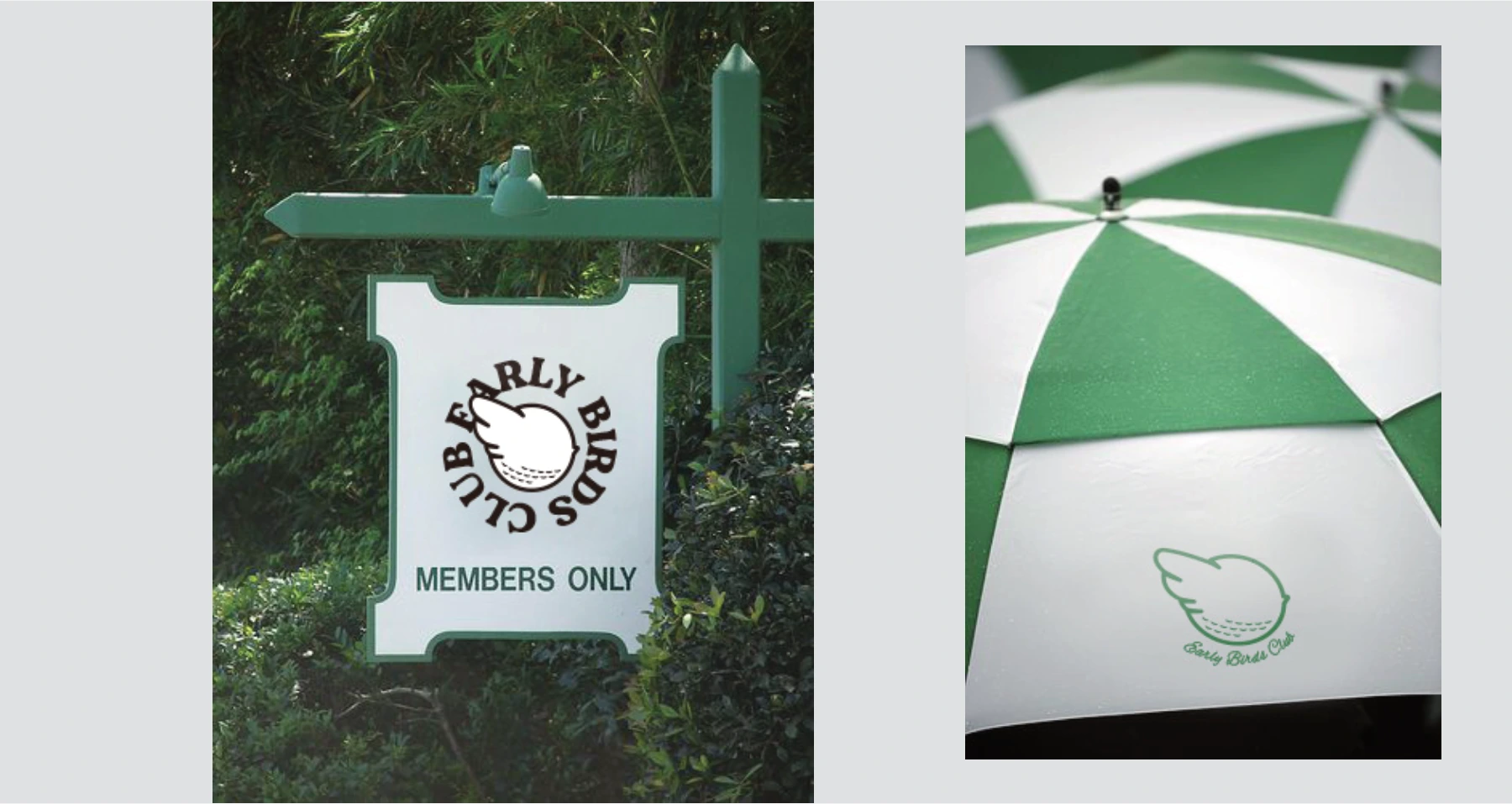 Golf accessory and umbrella identity mockups